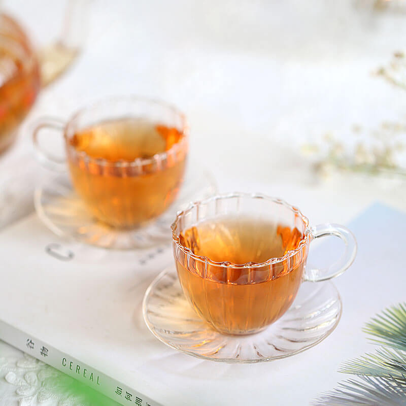 Lighteme Striped Glass Teapot Set