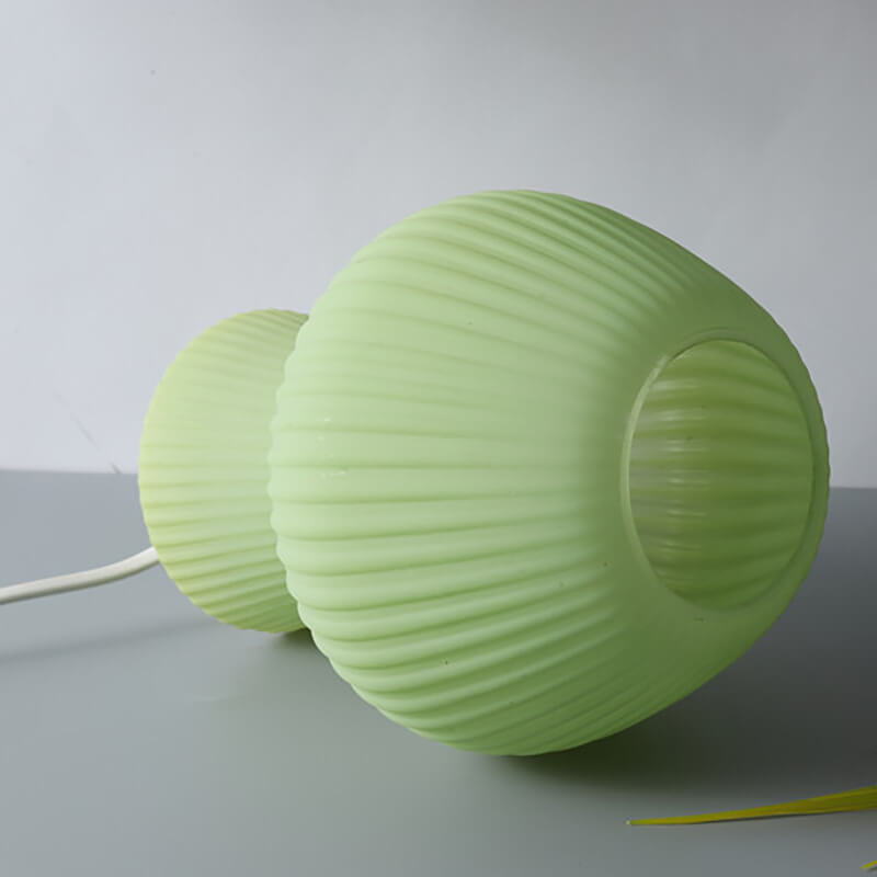 Lighteme Striped Mushroom Glass Table Lamp