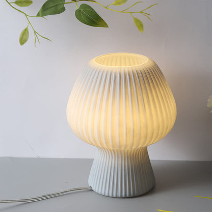 Lighteme Striped Mushroom Glass Table Lamp