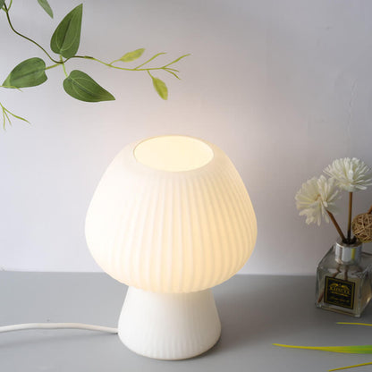 Lighteme Striped Mushroom Glass Table Lamp