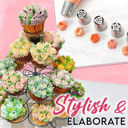 Décoration de gâteau Lighteme - Ensemble de 14 pièces avec poche à douille GRATUITE