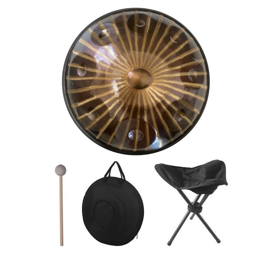 Sun God D Minor Amara Scale 22 Inch 9 Notes Stainless Steel Handpan Drum