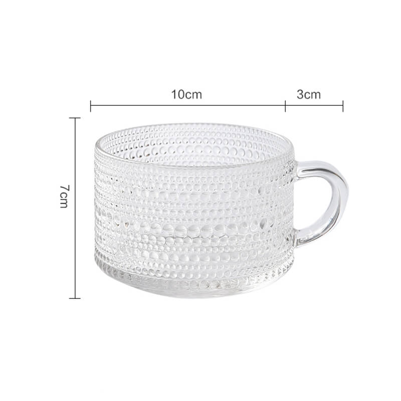 Lighteme Sunflower Embossed Glass Cup