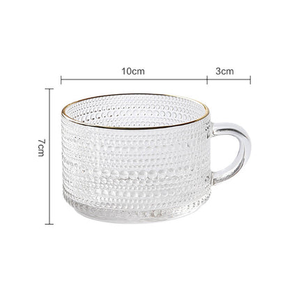 Lighteme Sunflower Embossed Glass Cup