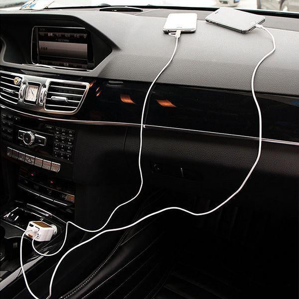 Lighteme Two-In-One Retractable Car Charger (4 colors)