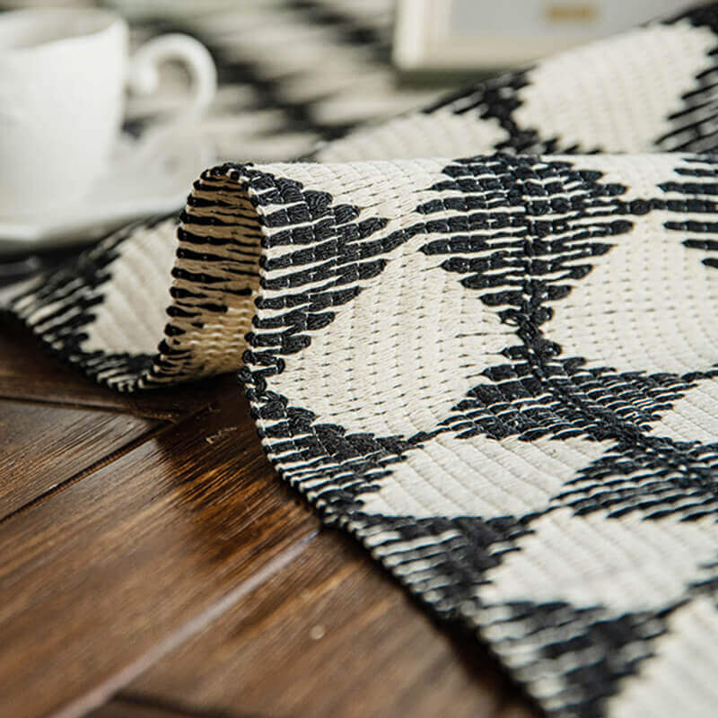 Lighteme Woven Tassel Jute Table Runner