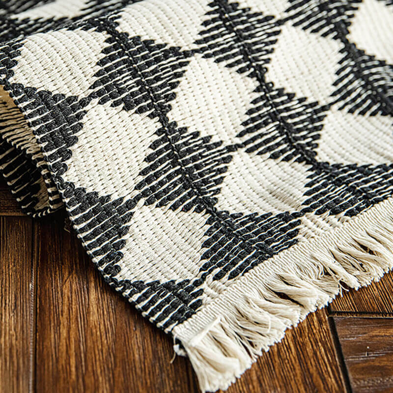 Lighteme Woven Tassel Jute Table Runner