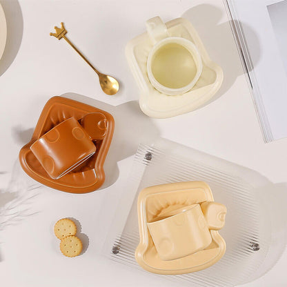 Lighteme Toast Ceramic Cups and Saucers