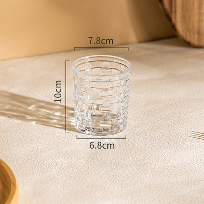 Lighteme Transparent Bamboo Pattern Glass Cup