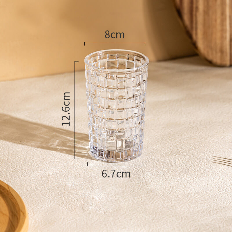 Lighteme Transparent Bamboo Pattern Glass Cup