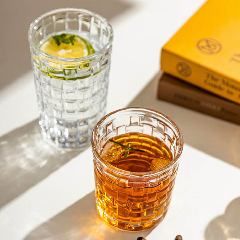 Lighteme Transparent Bamboo Pattern Glass Cup