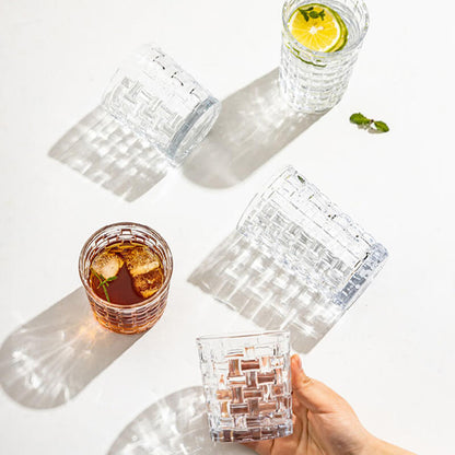 Lighteme Transparent Bamboo Pattern Glass Cup