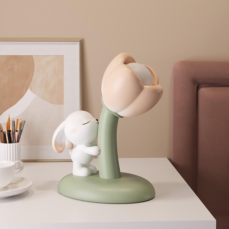 Lighteme Tulip Flowers Bunny Table Lamp