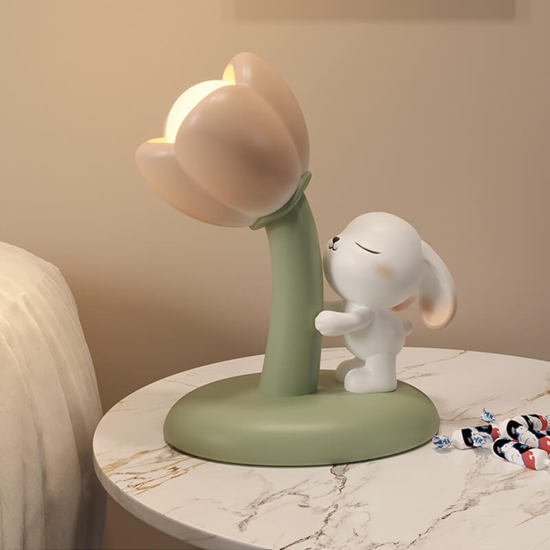 Lighteme Tulip Flowers Bunny Table Lamp