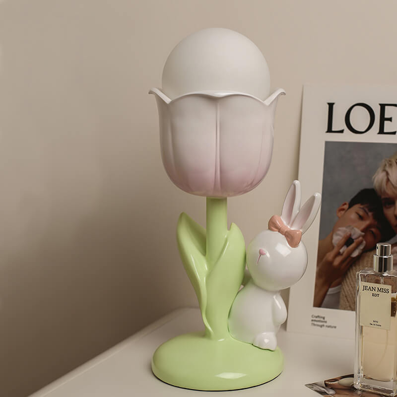 Tischlampe Tulip Rabbit aus Kunstharz
