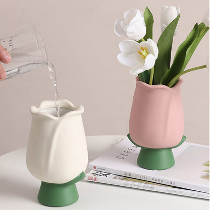Vase en céramique en forme de tulipe Lighteme