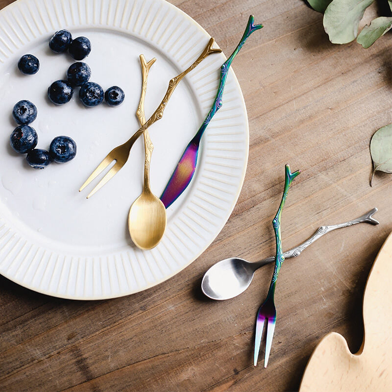 Lighteme Twig Stainless Steel Dessert Spoon