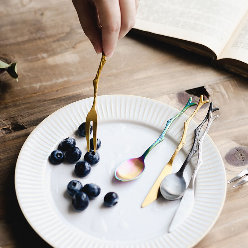 Lighteme Twig Stainless Steel Dessert Spoon