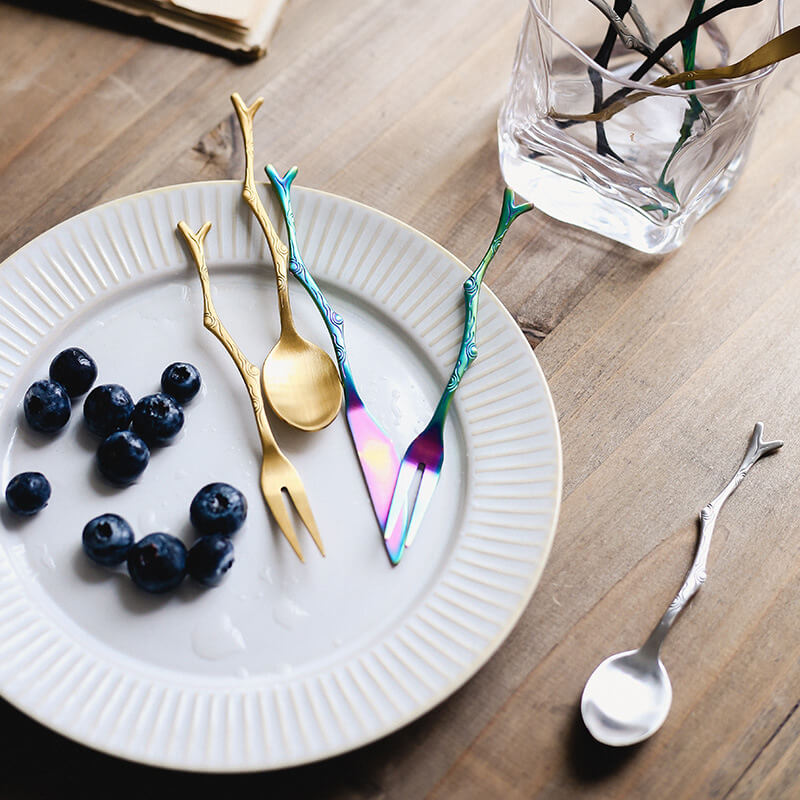 Lighteme Twig Stainless Steel Dessert Spoon