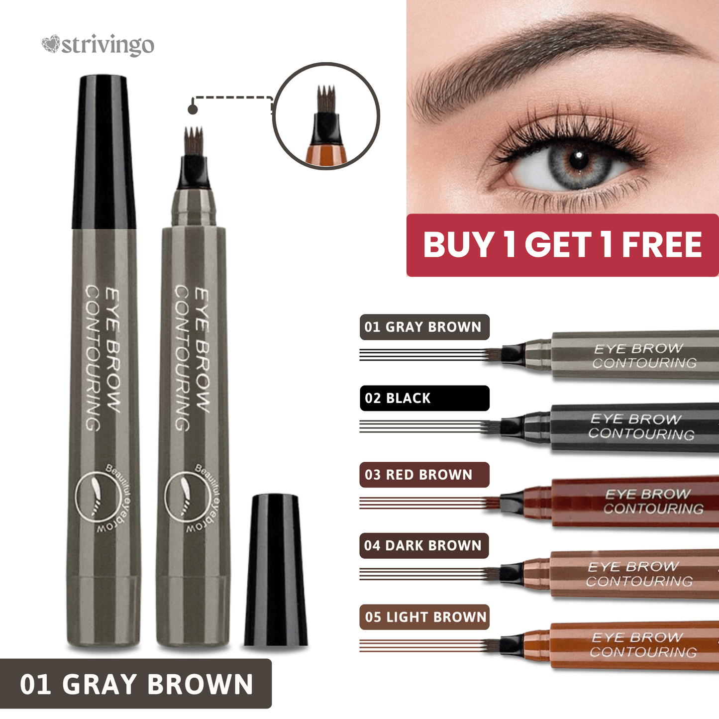 Lighteme Microblading-Augenbrauenstift (1 KAUFEN, 1 GRATIS ERHALTEN) 