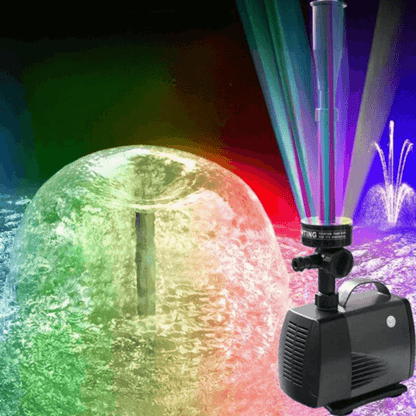 Lighteme Gartenbrunnenpumpe mit 12 LED-Leuchten