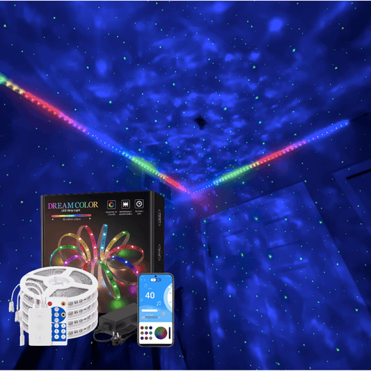 Bande lumineuse colorée avec télécommande Lighteme - Lumières de rêve