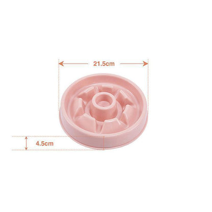 Lighteme Useful Anti Choke Dog Plastic Feeding Bowl (2 Colors & 4 Types)