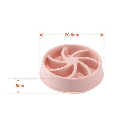 Lighteme Useful Anti Choke Dog Plastic Feeding Bowl (2 Colors & 4 Types)