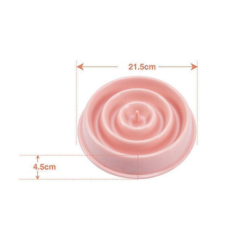 Lighteme Useful Anti Choke Dog Plastic Feeding Bowl (2 Colors & 4 Types)