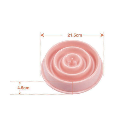 Lighteme Useful Anti Choke Dog Plastic Feeding Bowl (2 Colors & 4 Types)