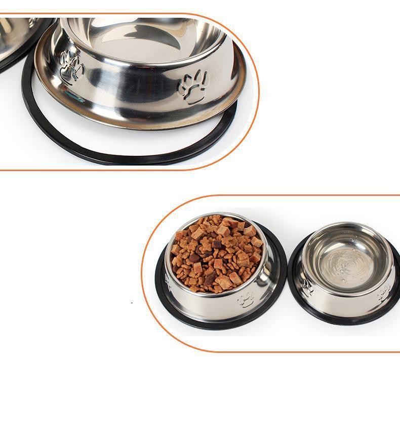 Gamelle pour animaux de compagnie Lighteme Vavious Size en acier inoxydable épais (6 tailles)