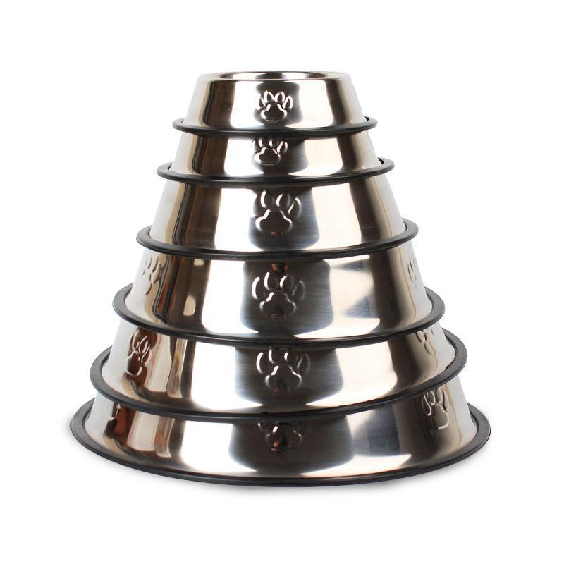 Gamelle pour animaux de compagnie Lighteme Vavious Size en acier inoxydable épais (6 tailles)
