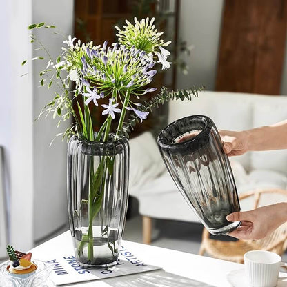 Lighteme Vertical Grain Glass Vase