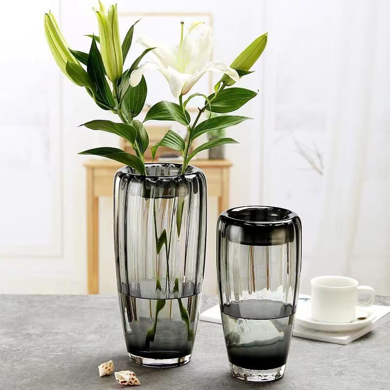 Lighteme Vertical Grain Glass Vase