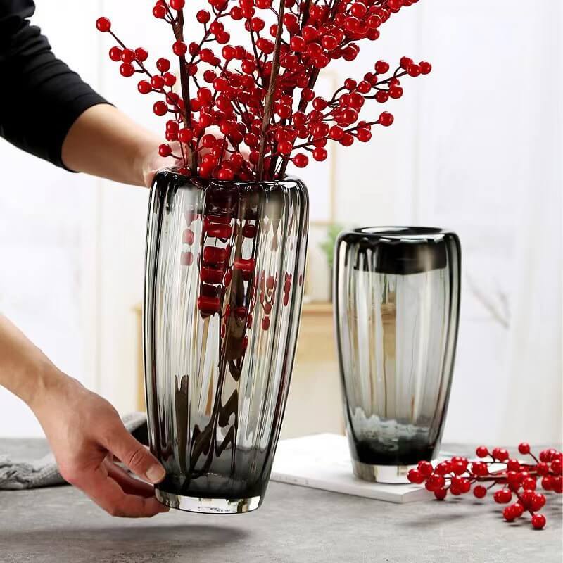 Lighteme Vertical Grain Glass Vase