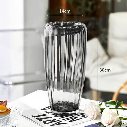 Lighteme Vertical Grain Glass Vase