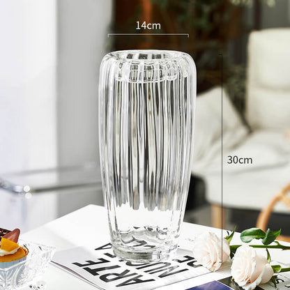 Lighteme Vertical Grain Glass Vase