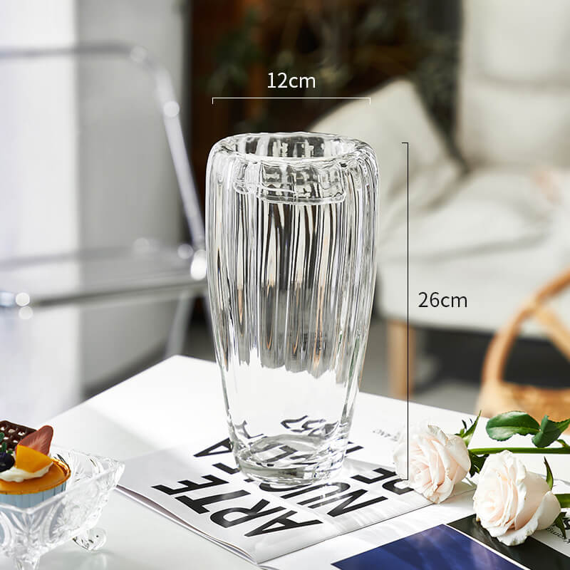 Lighteme Vertical Grain Glass Vase