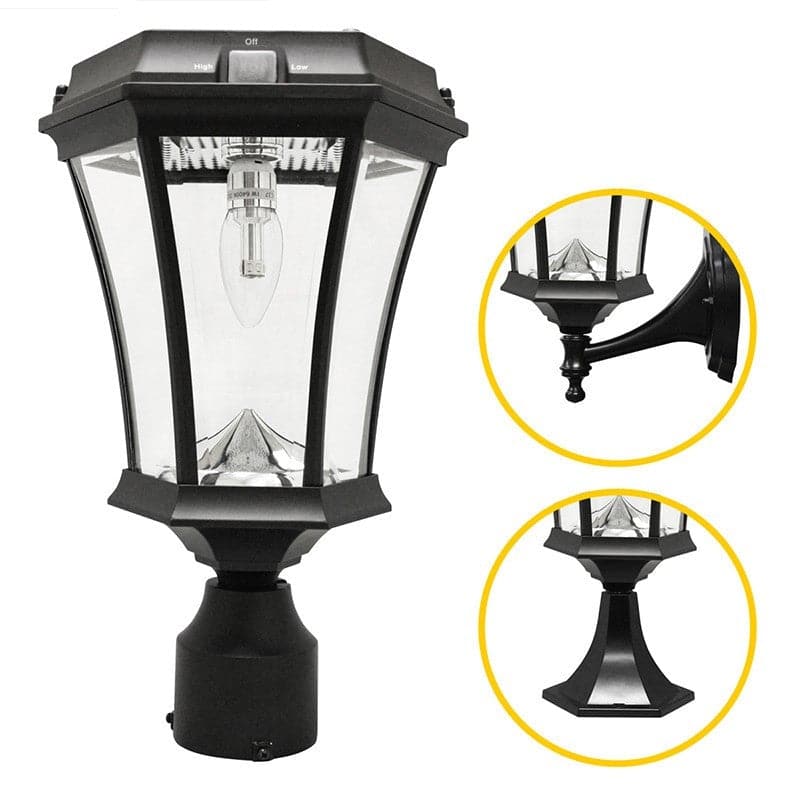 Lighteme Solar Lamp Post Lights - Bulb Solar Lamp - Mounts 3 ways