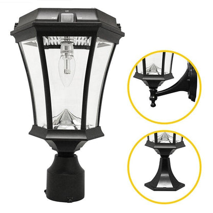 Lighteme Solar Lamp Post Lights - Bulb Solar Lamp - Mounts 3 ways