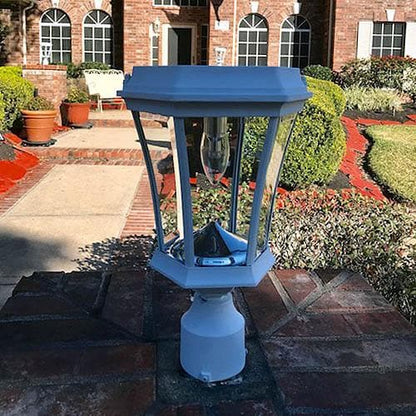 Lighteme White Solar Lamp Post Lights - Bulb Solar Lamp