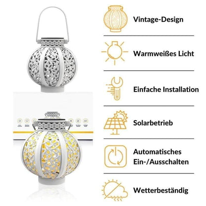 Lighteme Solar-LED-Halloweenlaterne im Eisenkunststil 