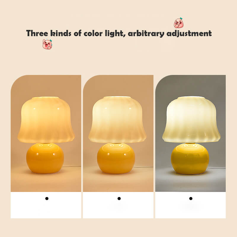 Lighteme Vintage Creamy Yellow Mushroom Lamp