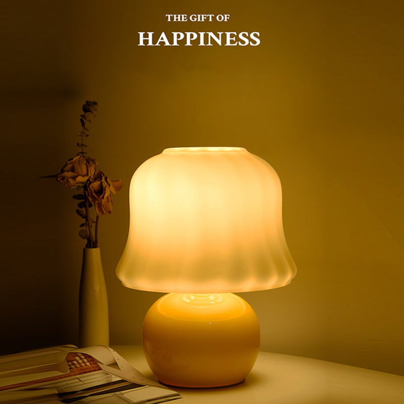 Lighteme Vintage Creamy Yellow Mushroom Lamp