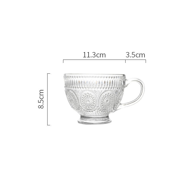 Tasse en verre gaufré vintage Lighteme