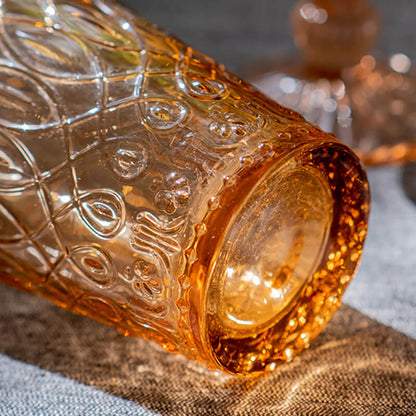 Lighteme Pearlescent Vintage Embossed Glass Cup