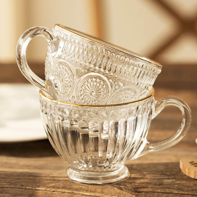 Tasse en verre gaufré vintage Lighteme