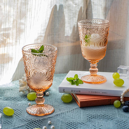 Lighteme Pearlescent Vintage Embossed Glass Cup