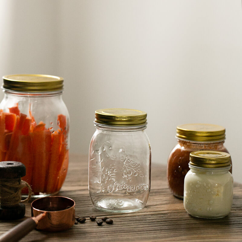 Lighteme Vintage Embossed Glass Storage Jar