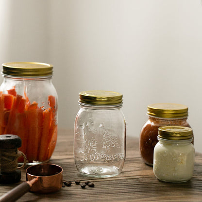 Lighteme Vintage Embossed Glass Storage Jar